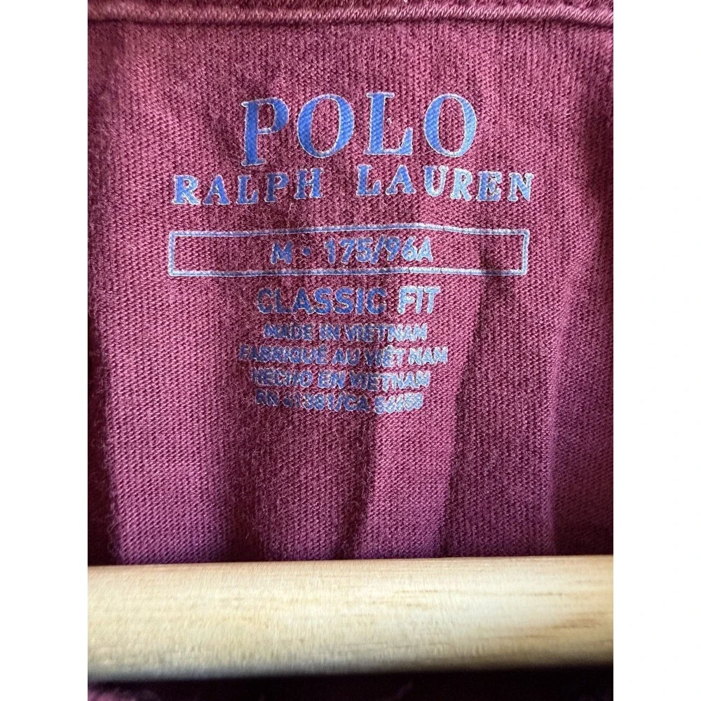 Polo Ralph Lauren Mens Classic Fit University Graphic Cotton Tee Burgundy Medium